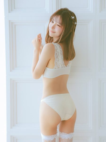 レイヤードエレガントレースフロントホックカップブラジャー＆ショーツ2点セットのイメージ画像3