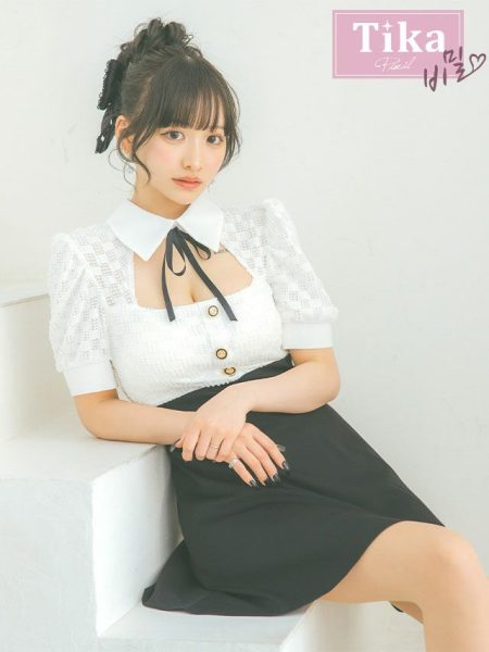 キャバドレス 韓国 ミニ丈 フレア 大きいサイズ Aライン 袖あり ミニドレス キャバクラ ワンピース