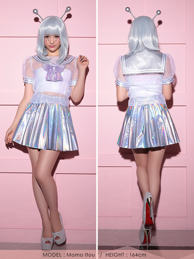 チャイナメタリックエイリアンコスチューム